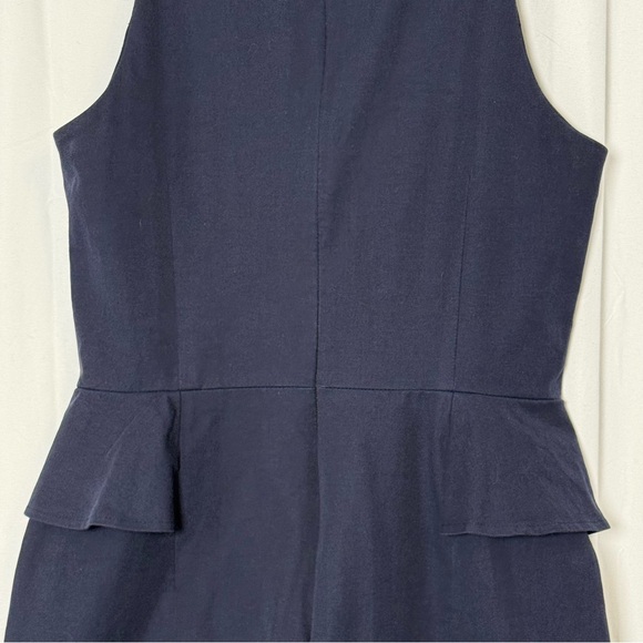 Banana Republic Side Peplum Sheath Dress Navy Size 14 Tall - Picture 12 of 16